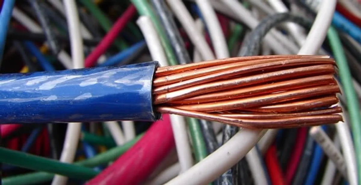electrical wiring services showing exposed copper conductors and cable preparation in Allentown, PA