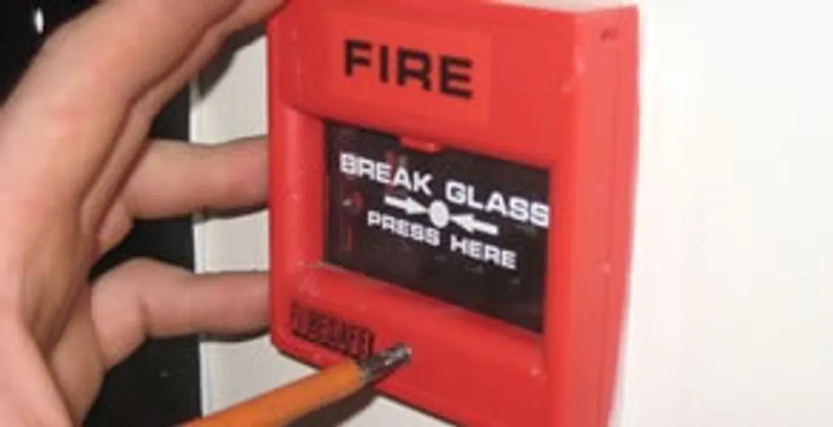 fire alarm installation service showing manual fire alarm pull station installed by licensed electricians in Allentown, PA