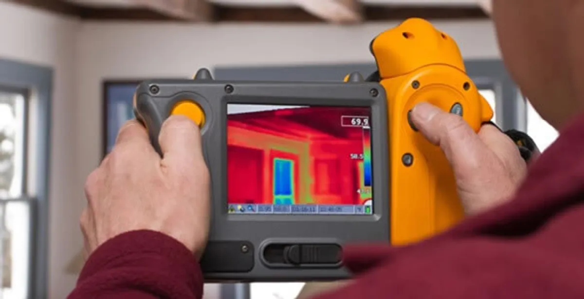 home energy audit service capturing thermal readings to analyze insulation and electrical efficiency in Allentown, PA